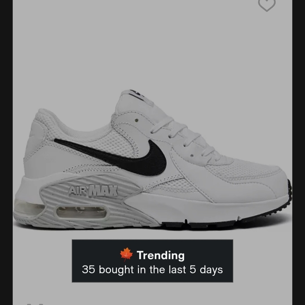 Nike Air Max Womens White and Black Sneakers
